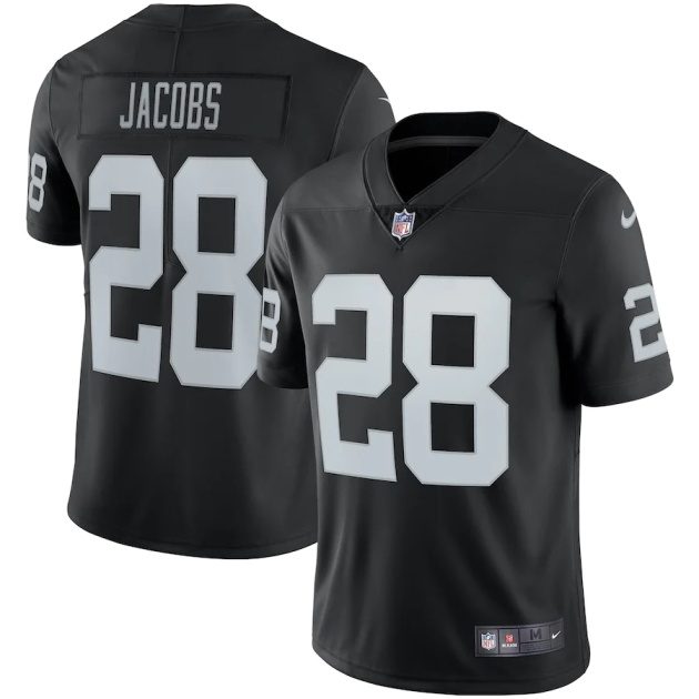 mens nike josh jacobs black las vegas raiders vapor limited jersey